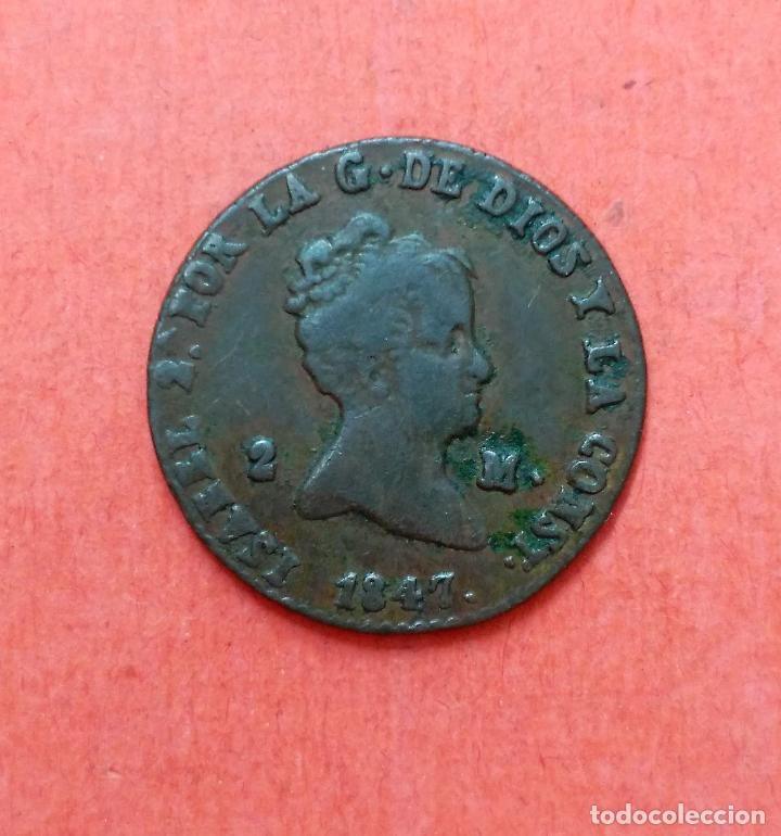 Monedas de Espa&ntilde;a: ISABEL II : 2 Maravedis 1847 Segovia - Foto 1
