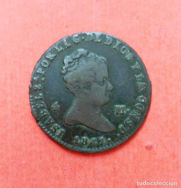 Monedas de Espa&ntilde;a: ISABEL II : 4 Maravedis 1841 Segovia - Foto 1
