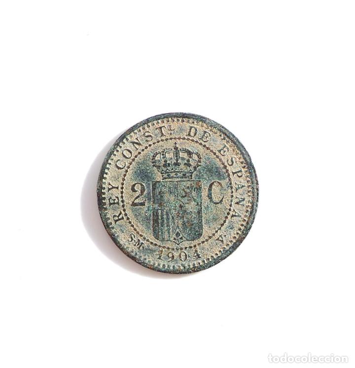 Monedas de Espa&ntilde;a: ALFONSO XIII. 2 C&Eacute;NTIMOS. A&Ntilde;O 1904 - Foto 2