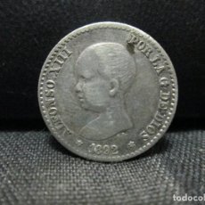 Monedas de España: 50 CENTIMOS 1892 9 2 ALFONSO XIII PLATA. Lote 69568113