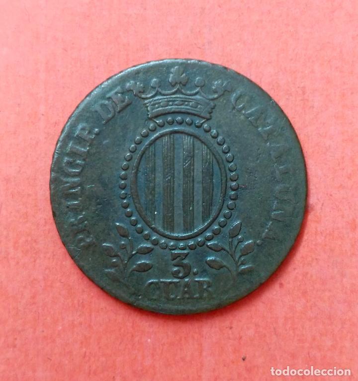 Monedas de Espa&ntilde;a: 3 CUARTOS - ISABEL II - CATALU&Ntilde;A 1846 - Foto 1