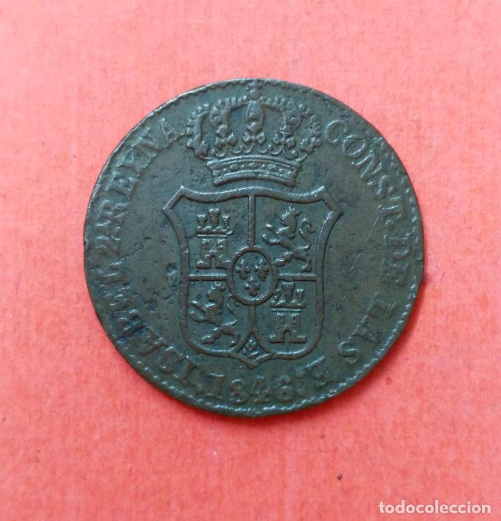 Monedas de Espa&ntilde;a: 3 CUARTOS - ISABEL II - CATALU&Ntilde;A 1846 - Foto 2