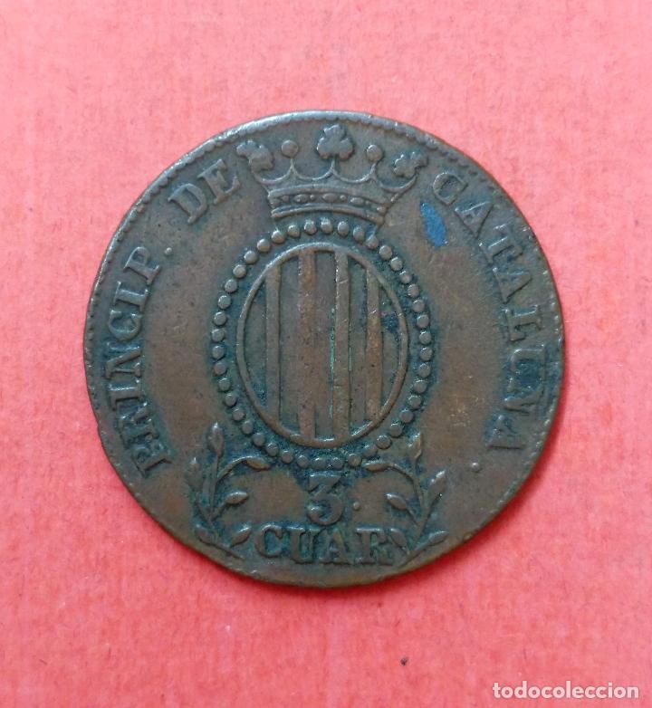 Monedas de Espa&ntilde;a: 3 CUARTOS - ISABEL II - CATALU&Ntilde;A 1844 - Foto 1