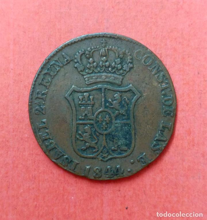 Monedas de Espa&ntilde;a: 3 CUARTOS - ISABEL II - CATALU&Ntilde;A 1844 - Foto 2