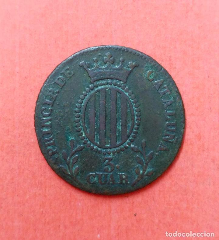 Monedas de Espa&ntilde;a: 3 CUARTOS - ISABEL II - CATALU&Ntilde;A 1838 - Foto 1
