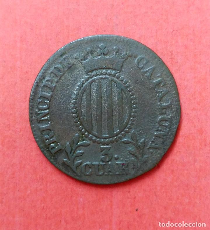 Monedas de Espa&ntilde;a: 3 CUARTOS - ISABEL II - CATALU&Ntilde;A 1837 - Foto 1