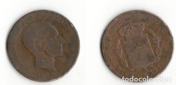 Monedas de Espa&ntilde;a: Moneda de 10 centimos de Alfonso XII. A&ntilde;o 1879 - Foto 1