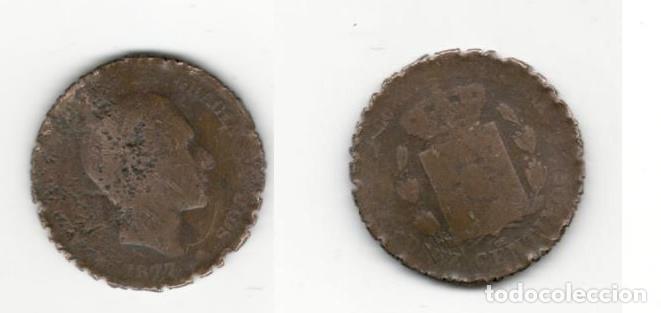 Monedas de Espa&ntilde;a: Moneda de 10 centimos de Alfonso XII. A&ntilde;o 1877 - Foto 1