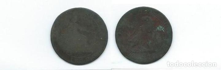Monedas de Espa&ntilde;a: 5 C&Eacute;NTIMOS, GOBIERNO PROVISIONAL, 1870 - Foto 1