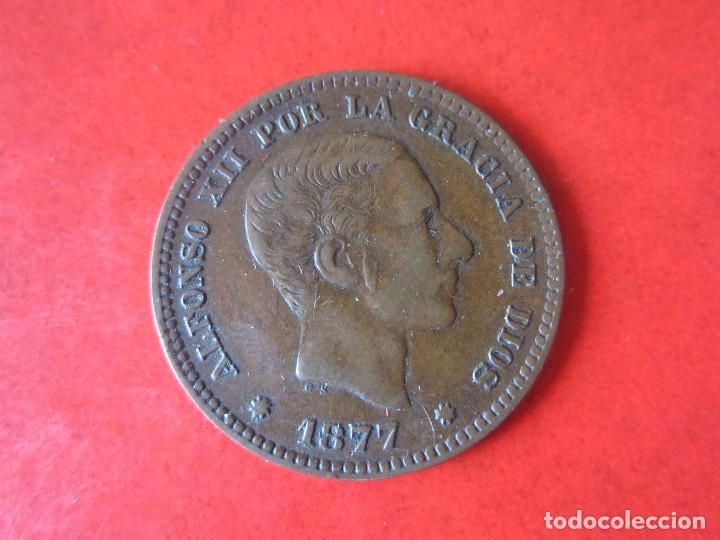 Monedas de Espa&ntilde;a: 5 centimos de Alfonso XIII 1877. #Mn - Foto 1