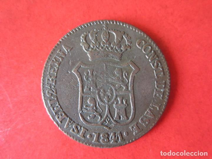 Monedas de Espa&ntilde;a: 3 cuartos de Isabel II. Catalu&ntilde;a 1841. #Mn - Foto 1