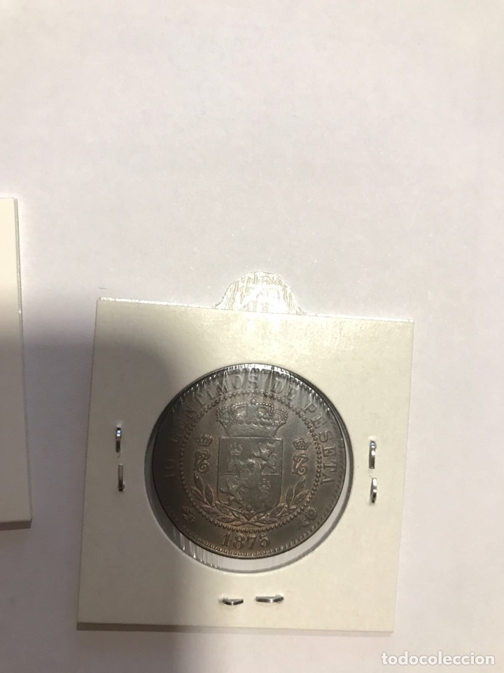 Monedas de Espa&ntilde;a: Lote de 2 monedas sin circular Carlos VII 1875 - Foto 3