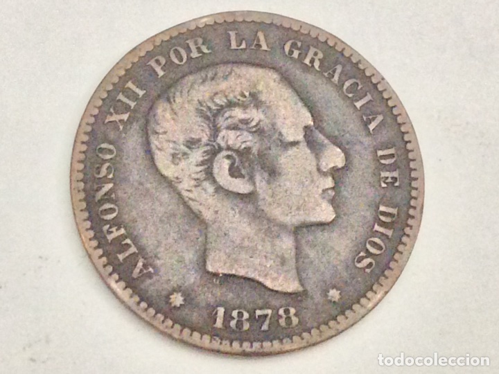 Monedas de Espa&ntilde;a: Moneda cinco c&eacute;ntimos 1878 - Foto 1