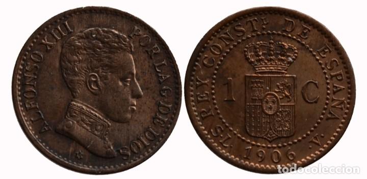 Monedas de Espa&ntilde;a: 1 CENTIMO 1906*6 SLV - Foto 1