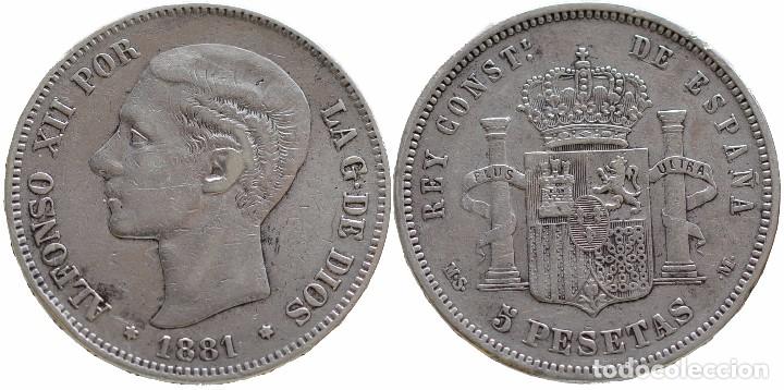 Monedas de Espa&ntilde;a: 5 PESETAS 1881*1881 MSM - Foto 1