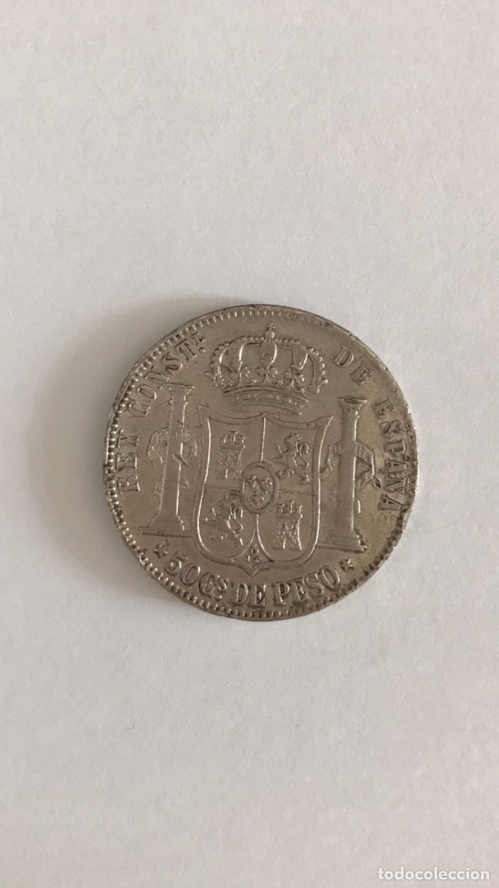 Monedas de Espa&ntilde;a: 50 centavos 1885 - Foto 2