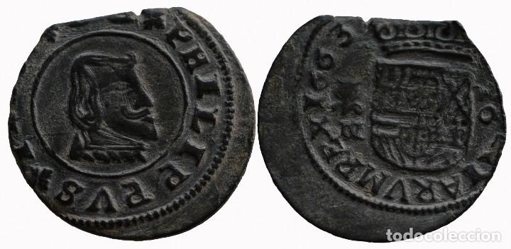 Monedas de Espa&ntilde;a: 16 MARAVEDIS 1663-N GRANADA - Foto 1
