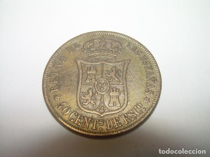 Monedas de Espa&ntilde;a: MONEDA ISABEL II..40 CENTIMOS DE ESCUDO...1.868 - Foto 2