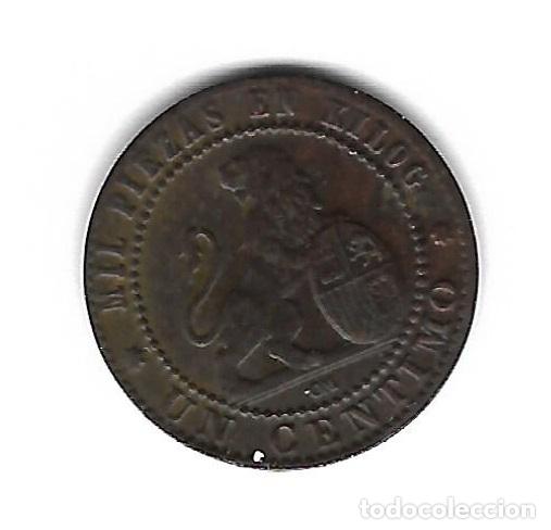 Monedas de Espa&ntilde;a: MONEDA. I REPUBLICA ESPA&Ntilde;OLA. 1 CENTIMO. 1870. - Foto 2