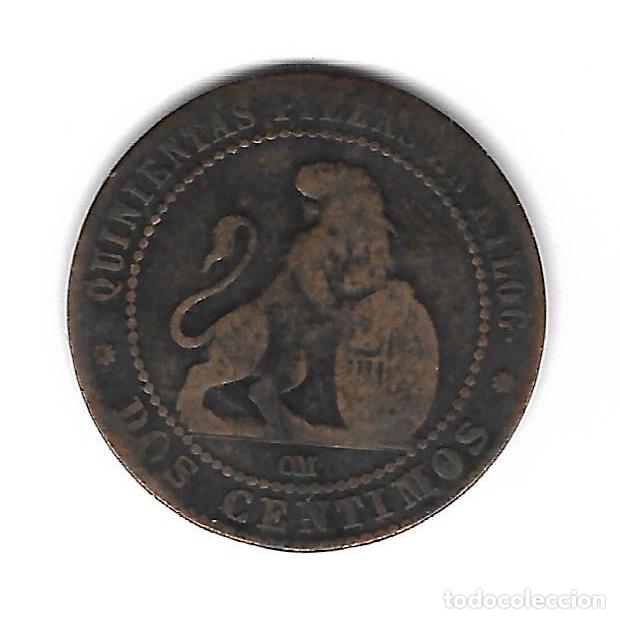 Monedas de Espa&ntilde;a: MONEDA. 2 CENTIMOS. 1870. I REPUBLICA ESPA&Ntilde;OLA - Foto 2