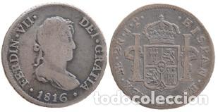 Monedas de Espa&ntilde;a: 2 REALES 1816-JP LIMA - Foto 1