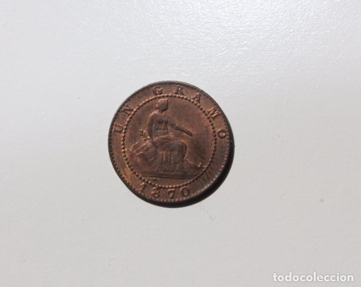 Monedas de Espa&ntilde;a: 1870. GOBIERNO PROVISIONAL. 1 C&Eacute;NTIMO. SIN CIRCULAR - Foto 1