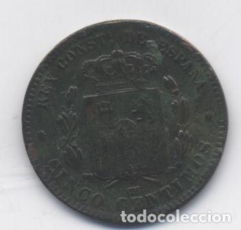 Monedas de Espa&ntilde;a: ALFONSO XII-5 CENTIMOS-1878 - Foto 2