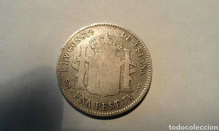 Monedas de Espa&ntilde;a: Moneda 1 peseta de 1903 - Foto 2