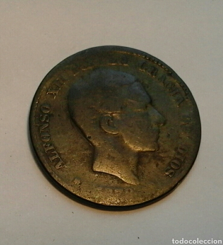 Monedas de Espa&ntilde;a: Moneda de 5 c&eacute;ntimos de 1878 - Foto 1