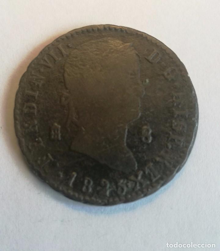 Monedas de Espa&ntilde;a: FERNANDO VII. 8 MARAVED&Iacute;S. CECA DE SEGOVIA 1825 - Foto 1