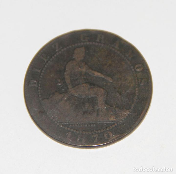 Monedas de Espa&ntilde;a: 10 C&Eacute;NTIMOS. COBRE. BARCELONA. 1870 - Foto 1