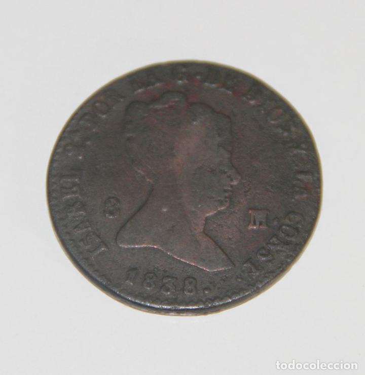 Monedas de Espa&ntilde;a: 8 MARAVED&Iacute;S. ISABEL II. COBRE. 1838 - Foto 1