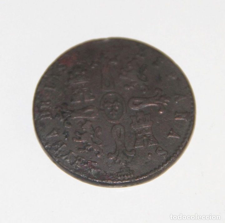 Monedas de Espa&ntilde;a: 8 MARAVED&Iacute;S. ISABEL II. COBRE. 1838 - Foto 2