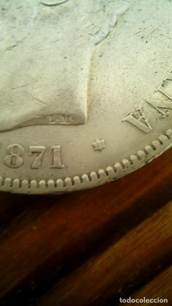 Monedas de Espa&ntilde;a: AMADEO I 1871 DURO DEL 73 - Foto 4