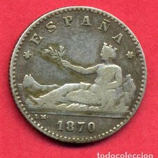 Monedas de España: MONEDA PLATA 50 CENTIMOS 1ª PRIMERA REPUBLICA 1870 ESTRELLAS VISIBLES 7 0 MBC+ ,ORIGINAL A9
