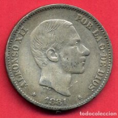 Monedas de España: MONEDA PLATA 50 CENTAVOS DE PESO MANILA FILIPINAS 1881 , MBC , ORIGINAL , A9