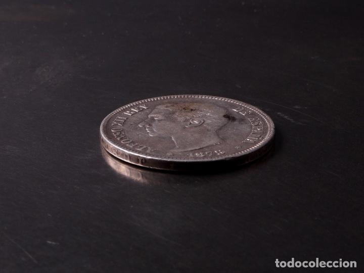 Monedas de Espa&ntilde;a: MONEDA DE PLATA DE 5 PTS, ALFONSO XII 1875 DEM - Foto 2