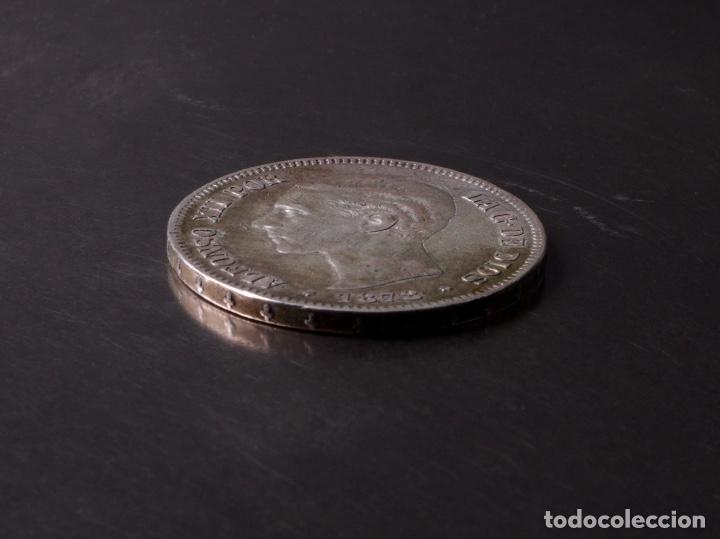 Monedas de Espa&ntilde;a: MONEDA DE PLATA DE 5 PTS, ALFONSO XII 1878 EMM - Foto 2