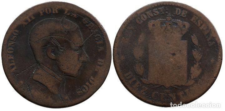 Monedas de Espa&ntilde;a: 10 CENTIMOS RESELLO SATIRICO - Foto 1