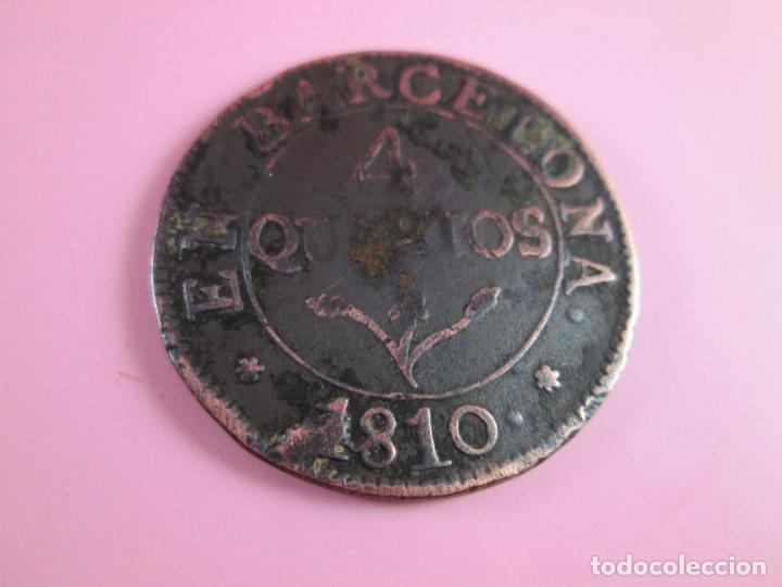 Monedas de Espa&ntilde;a: MONEDA DE ESPA&Ntilde;A-4 QUARTOS-BARCELONA-1810-29 mm.D-. - Foto 3