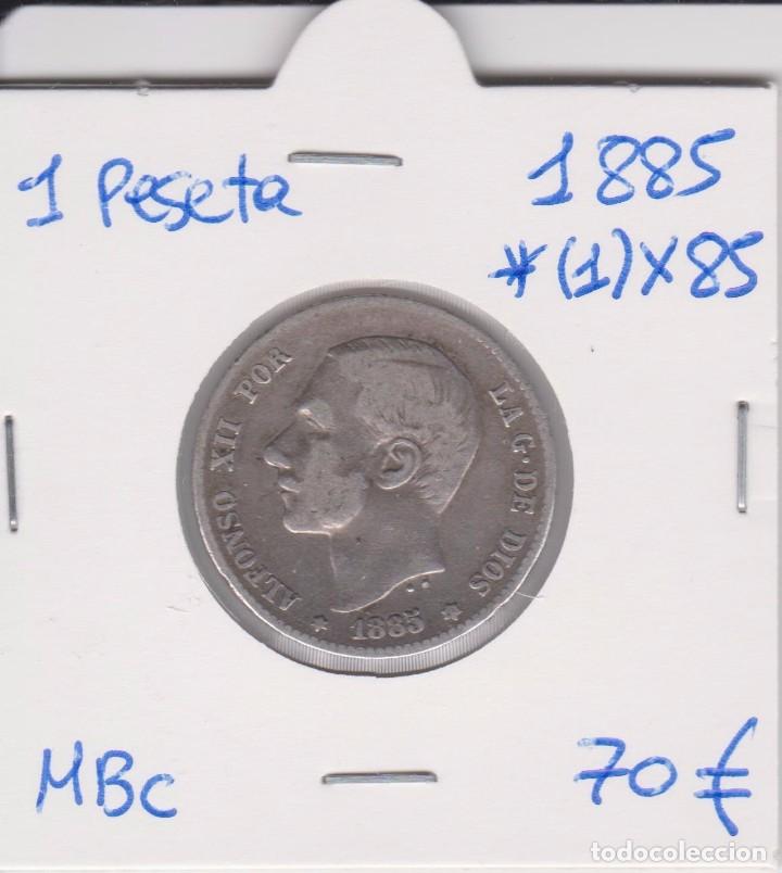 Monedas de Espa&ntilde;a: 1 peseta 1885 Alfonso XII - Foto 1