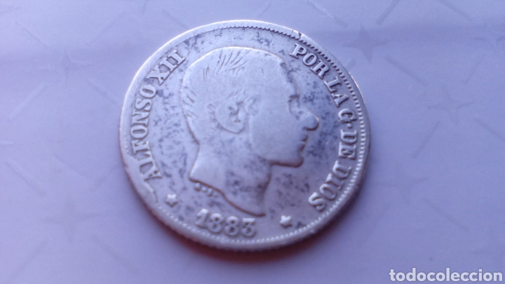 Monedas de Espa&ntilde;a: Alfonso XII Manila 10 centavos 1883 - Foto 1