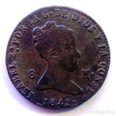 Monedas de España: MONEDAS DEL MUNDO . ESPAÑA . ISABEL II . 8 MARAVEDIS 1842 SEGOVIA . MBC++. Lote 86371532