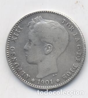 Moedas de Espanha: ALFONSO XIII-1 PESETA-1901*--01