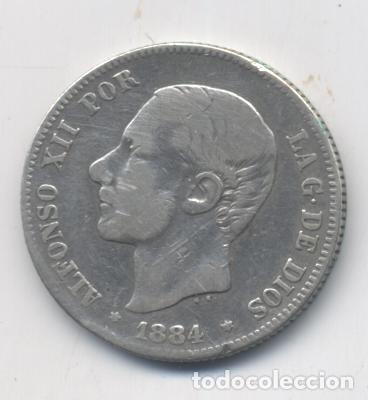 Moedas de Espanha: ALFONSO XII-2 PESETAS-1884*---84