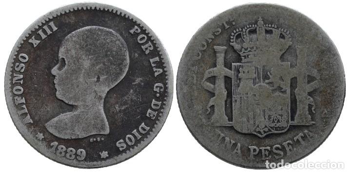 Monedas de Espa&ntilde;a: 1 PESETA 1889-MPM - Foto 1
