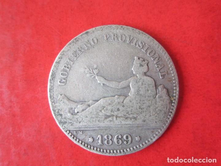 M&uuml;nzen von Spanien: 1 peseta de plata del Gobierno Provisional. 1869