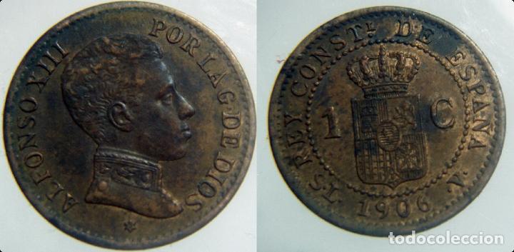 Monedas de Espa&ntilde;a: ALFONSO XIII 1 centimo 1906 - Foto 1
