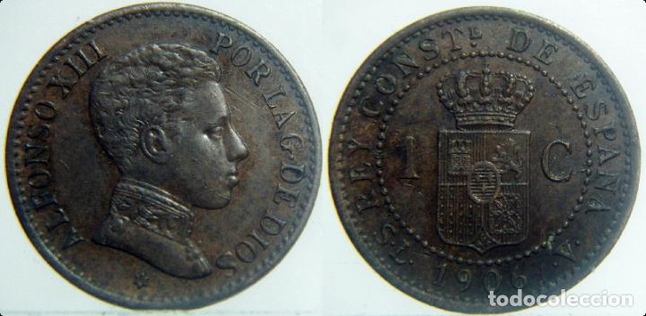 Monedas de Espa&ntilde;a: ALFONSO XIII 1 centimo 1906 - Foto 1