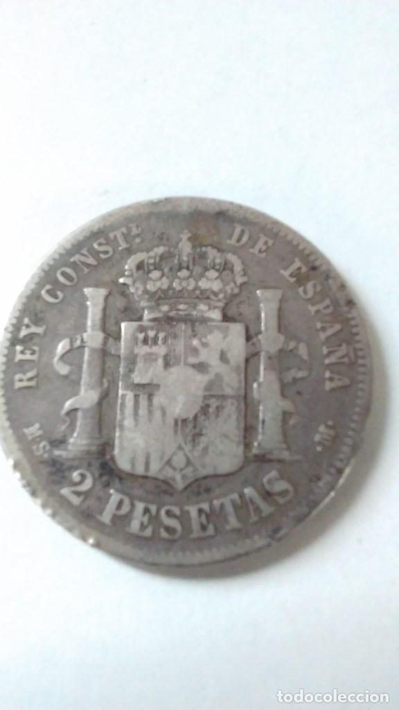 Monedas de Espa&ntilde;a: Moneda de plata de Alfonso XII. A&ntilde;o 1882. MSM - Foto 2